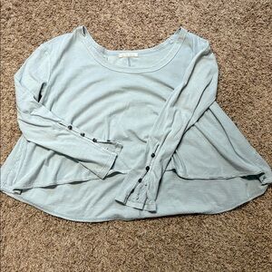 We The Free Sky Blue Knit Top